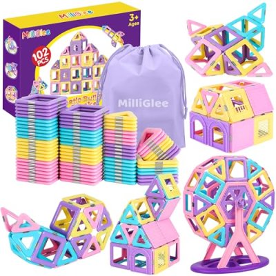 MilliGlee Magnetic Tiles Building Blocks