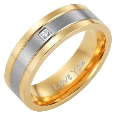 Willis Judd Titanium 'I Love You' Wedding Band