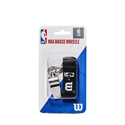 Wilson Brass NBA Whistle with Lanyard, Metal,…