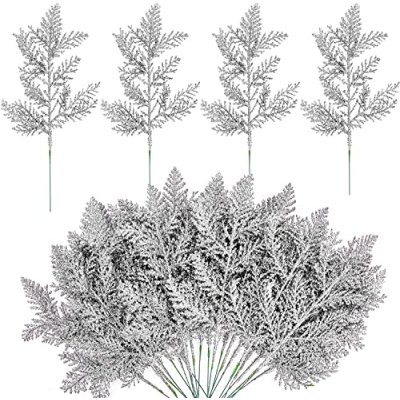 Silver Glitter Pine Needles