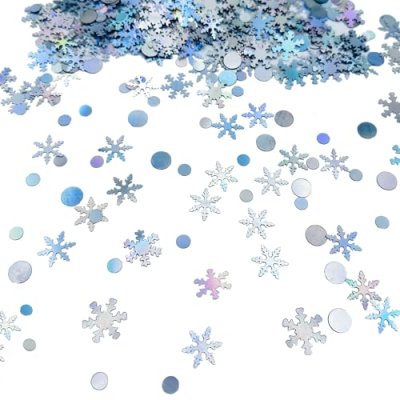 AIVEKE Silver Snowflake Confetti