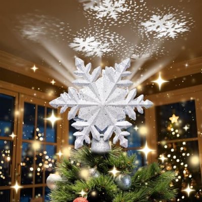 Silver Snowflake Tree Topper
