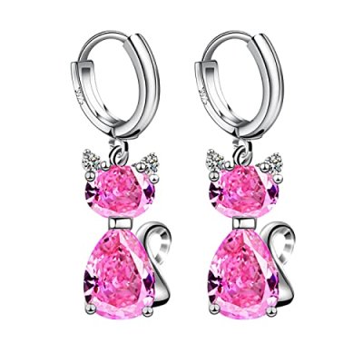 Dimond Cat Earrings