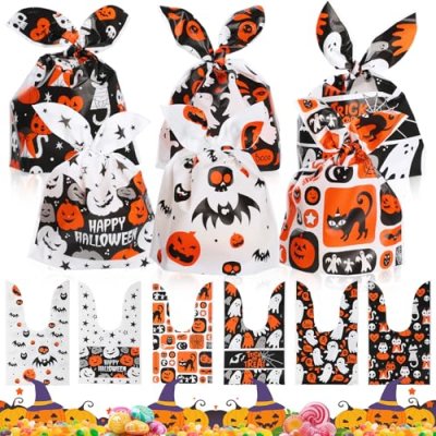 Simpeak 100 PCS Halloween Sweet Bags - 6 Patterns…