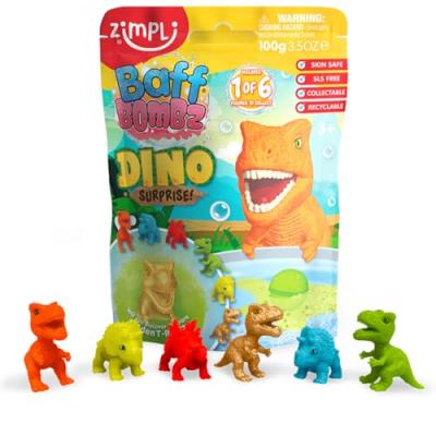 Zimpli Kids Dino Surprise Bath Bomb with Dinosaur Toys