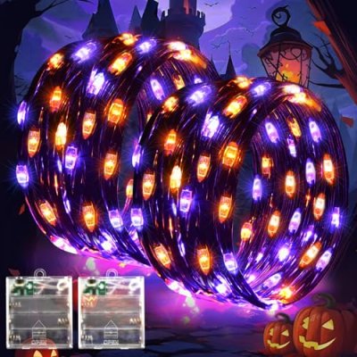 Lincentra Halloween Decoration Lights, 2 Pack 5M…