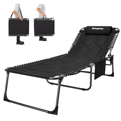 KingCamp Sun Lounger with Adjustable Backrest
