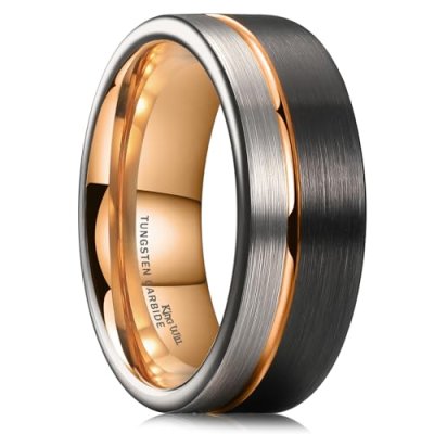 King Will Loop Tungsten Carbide Wedding Band 8mm…
