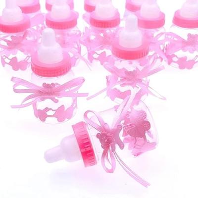 JZK Pink Feeding Bottle Favor Box Set