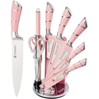 Pink Kitchen Knife Set