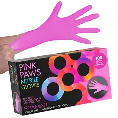 FRAMAR Pink Nitrile Gloves