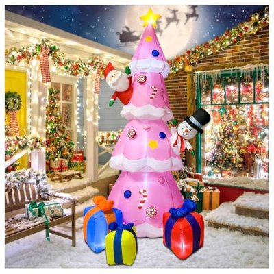 Pink Inflatable Christmas Tree