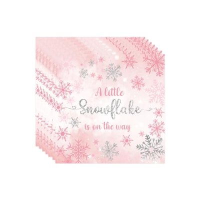 Pink Snowflake Napkins