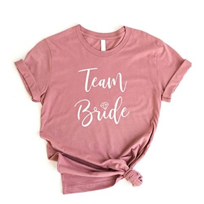 Pink Positive Team Bride T-Shirt | Bridal Party,…