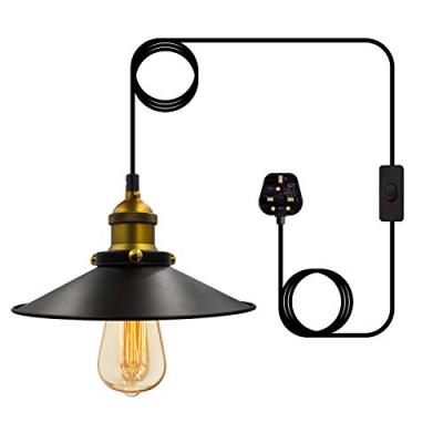 Vintage Plug-in Pendant Ceiling Light