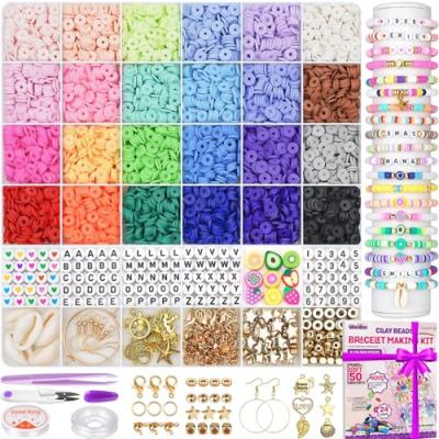 Gionlion Clay Beads Bracelet Making Kit
