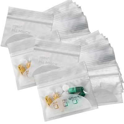 Zipper Pill Pouch Bags