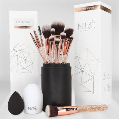 Niré Beauty Glitter Makeup Brushes Set