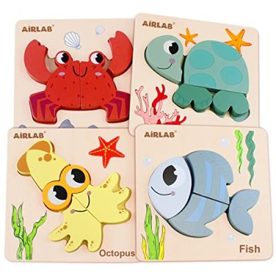 Airlab Wooden Ocean Animals Puzzles