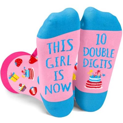 UEOTO Girls' 10th Birthday Socks Gift