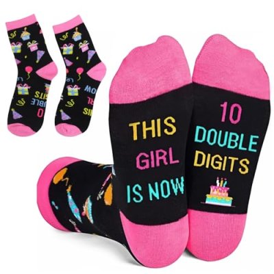 Girls 10th Birthday Socks