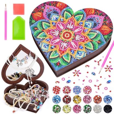 Girls' Diamond Art Jewellery Box Craft Kit