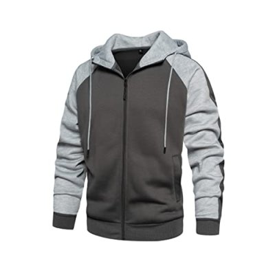 Wirltte Mens Hoodies Zip Up Hoodie Patchwork…