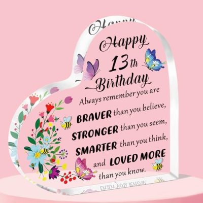 QMVMV Birthday Keepsake Plaque for Girls