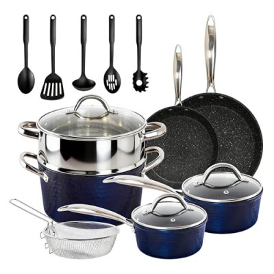 DishDelight Induction Hob Pan Set Pots and Pans…