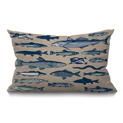 BGBDEIA Fish Cushion Cover