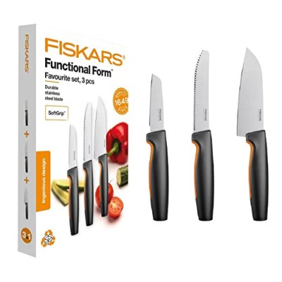 Fiskars kitchen knife set, 3-piece, Functional…