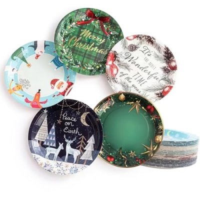 Disposable Christmas Paper Plates