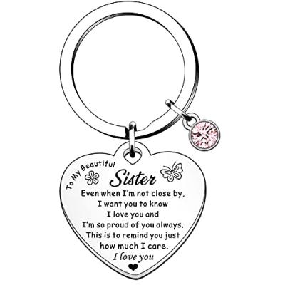 HULALA Sister Heart Keychain