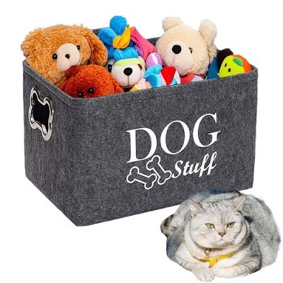 Kiswleon Pet Toy Storage Bin