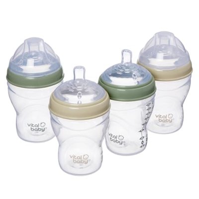 Vital Baby Breast-Like Baby Feeding Bottles 0m+,…