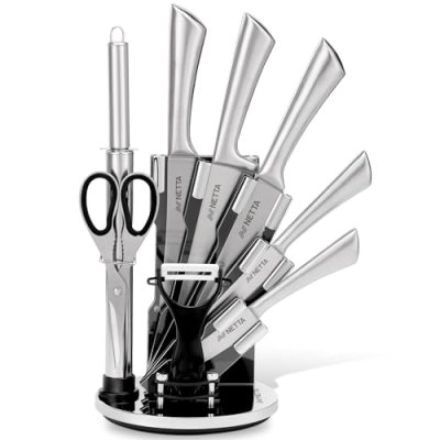 NETTA Kitchen Knife Set with Block - Professional…