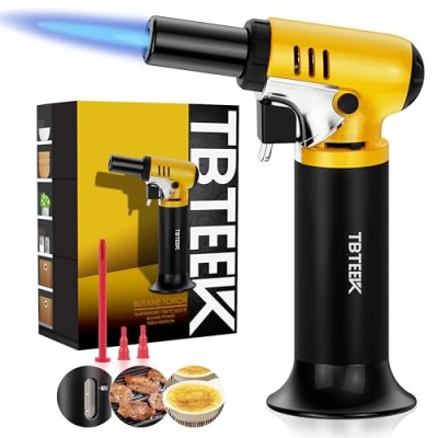 TBTEEK Kitchen Torch, One-Hand Operation Butane…