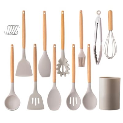 Kitchen Utensil Set 12 PCS Silicone Cooking…