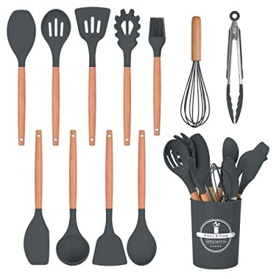 FIOUSY Kitchen Utensil Set, 12 PCS Silicone…