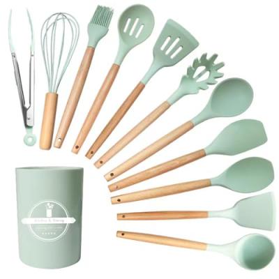 GJIE Kitchen Utensil Set with Wooden Handle