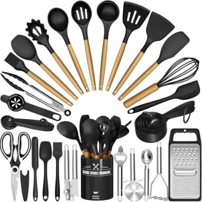 Kitchen Utensils Set - 34PCS Silicone Cooking…