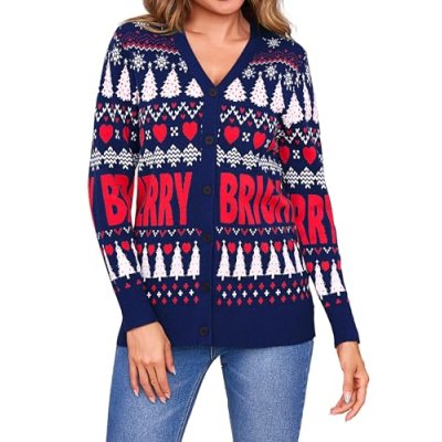 Litherday Women's Christmas Cardigan