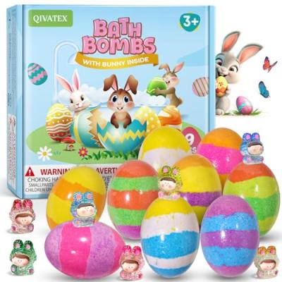 Qivatex Kids Rabbit Bath Bombs Gift Set