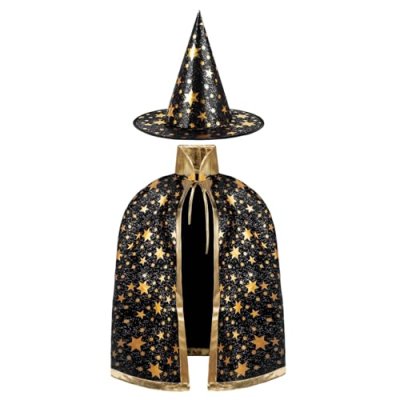 AYBUY Wizard Cape Witch Cloak Kids, Witch Costume…