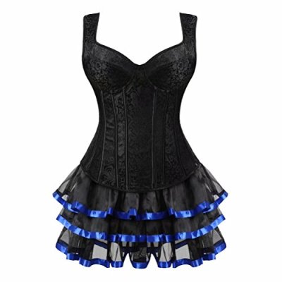 jutrisujo Corset Dress Bustiers top Skirt Tutu…
