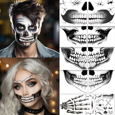 ENAYCOS Skeleton Mouth Tattoos