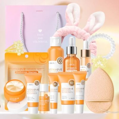LAIKOU Skincare Gift Set, 15PCS Vitamin C Serum…
