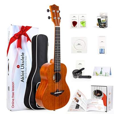 Aklot Concert Ukulele Solid Mahogany 23 Inch