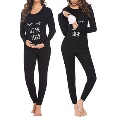 Ekouaer Maternity Nursing Pajama Fall…