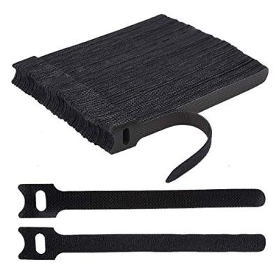 Black Cable Straps with Hook and Loop